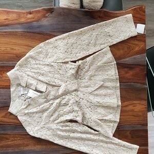 Elegant Cream Lace Blazer